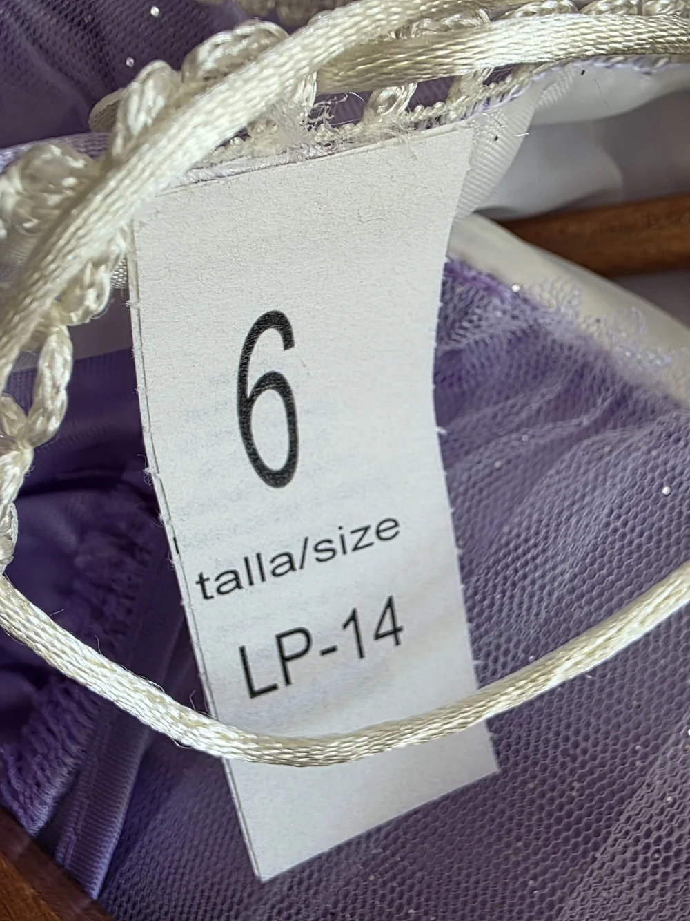 Alegria Lavender Princess Costume Dress with Pearl Trim NWT.